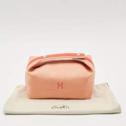 Hermes Goyave Canvas Large Bride-A-Brac Pouch