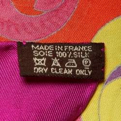 Pre Owned Hermès Orange Le Mors a La Conetable Silk Scarf
