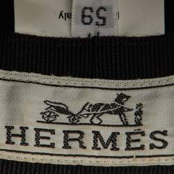 Hermès Black Rabbit Felt Fedora Hat Size 59
