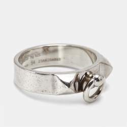 Pre Owned Hermès Collier De Chien Sterling Silver 925 Ring Size 54