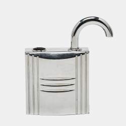 Pre Owned Hermès Padlock Silver Tone Refillable Parfum Bag Charm