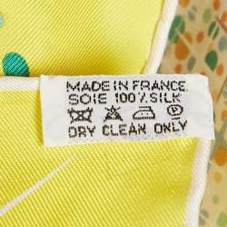 Pre Owned Hermès Yellow Magic Kelly Silk Scarf