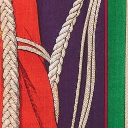 Pre Owned Hermès Multicolor Cashmere Blend Zouaves Et Dragons Scarf