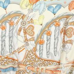 Pre Owned Hermès Multicolor Silk Harnais de Coeur Scarf