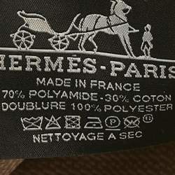 Pre Owned Hermes Noir/Bleu Nuit Canvas Small Bride-A-Brac Pouch