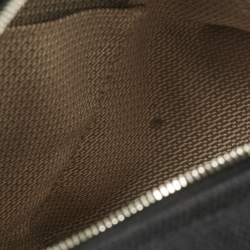 Pre Owned Hermes Noir/Bleu Nuit Canvas Small Bride-A-Brac Pouch