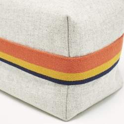 Pre Owned Hermès Gris Flanelle Canvas Large Bride-a-Brac Pouch