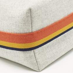 Pre Owned Hermès Gris Flanelle Canvas Large Bride-a-Brac Pouch