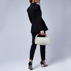 Pre Owned Hermès Gris Flanelle Canvas Large Bride-a-Brac Pouch