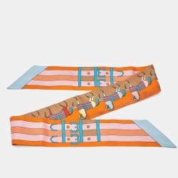 Pre Owned Hermes Multicolor Rocabar Silk Twilly Scarf
