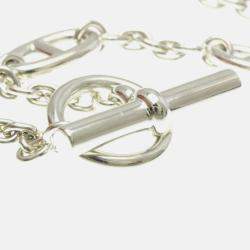 Pre Owned Hermes Chaine D'ancre Silver Pendant Necklace 