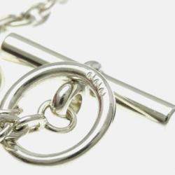 Pre Owned Hermes Chaine D'ancre Silver Pendant Necklace 