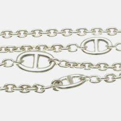 Pre Owned Hermes Chaine D'ancre Silver Pendant Necklace 