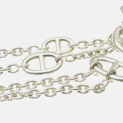Pre Owned Hermes Chaine D'ancre Silver Pendant Necklace 