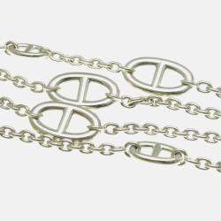 Pre Owned Hermes Chaine D'ancre Silver Pendant Necklace 
