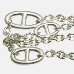 Pre Owned Hermes Chaine D'ancre Silver Pendant Necklace 