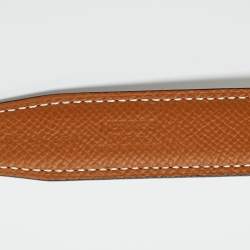 Pre Owned حزام هيرمس جلد سوفت وإيبسوم كونستانس قابل للعكس روج كور/موف سيلفستر نحيف 80 سم