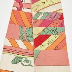 Pre Owned Hermès Orange Silk Astrologie Nouvelle Twilly