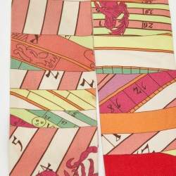 Pre Owned Hermès Orange Silk Astrologie Nouvelle Twilly