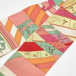 Pre Owned Hermès Orange Silk Astrologie Nouvelle Twilly