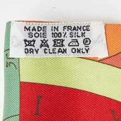 Pre Owned Hermès Orange Silk Astrologie Nouvelle Twilly