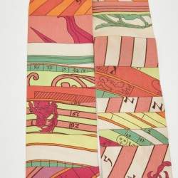 Pre Owned Hermès Orange Silk Astrologie Nouvelle Twilly