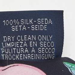 Pre Owned Hermès Marine /Vert Vif Silk In the Pocket Twilly