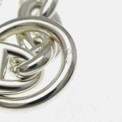 Pre Owned Hermes Chaine D’Ancre MM Silver Charm Bracelet
