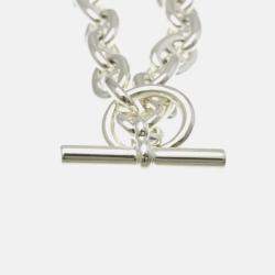 Pre Owned Hermes Chaine D’Ancre MM Silver Charm Bracelet