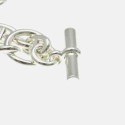 Pre Owned Hermes Chaine D’Ancre MM Silver Charm Bracelet