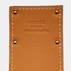 Pre Owned Hermès Kelly Dog Leather Gold Plated Bracelet T3