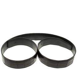 Pre Owned Hermes Black Porosus Crocodile Leather Belt Strap 85cm