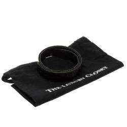 Pre Owned Hermes Black Porosus Crocodile Leather Belt Strap 85cm