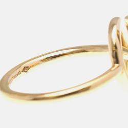 Pre Owned خاتم هيرميس إشابي ماسي ذهب وردي 18 قيراط خاتم موضة ماسات