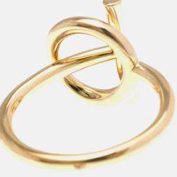 Pre Owned خاتم هيرميس إشابي ماسي ذهب وردي 18 قيراط خاتم موضة ماسات