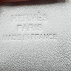 Pre Owned Hermès Bleu Brume/Chai/Cornaline Milo Leather GriGri Rodeo Bag Charm PM