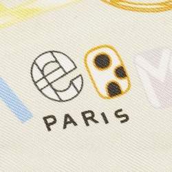 Pre Owned Hermès Orange/Off-White Do re boucles Silk Twilly