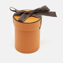 Pre Owned Hermès Orange/Off-White Do re boucles Silk Twilly