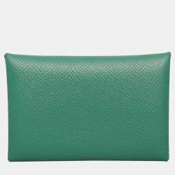 Pre Owned Hermes Calvi Leather Wallet