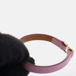 Pre Owned Hermes Mini Mauve Sylvestre Swift Rivale Bracelet