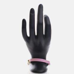 Pre Owned Hermes Mini Mauve Sylvestre Swift Rivale Bracelet