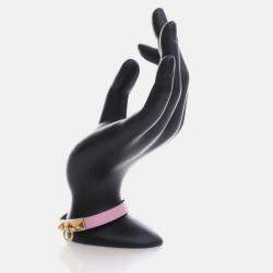 Pre Owned Hermes Mini Mauve Sylvestre Swift Rivale Bracelet