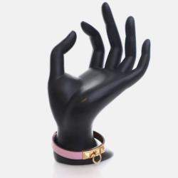 Pre Owned Hermes Mini Mauve Sylvestre Swift Rivale Bracelet