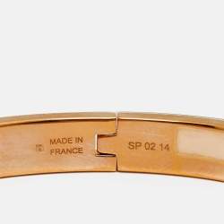 Pre Owned سوار هيرمس ميني كليك كيلي طبعة علم هيرمس مينا مطلية