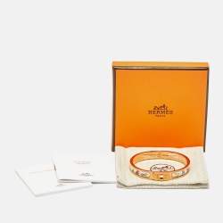 Pre Owned سوار هيرمس ميني كليك كيلي طبعة علم هيرمس مينا مطلية