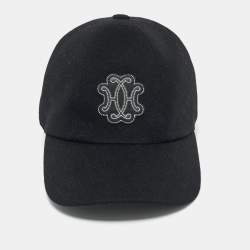 Pre Owned Hermes Black Cashmere Serena Lift Cap Size 58