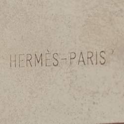 Pre Owned Hermes Collier De Chien Burgundy Leather Palladium Plated Metal Bracelet S