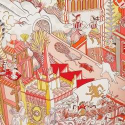 مملوكة مسبقًا Hermès Pink Silk Animapolis scarf