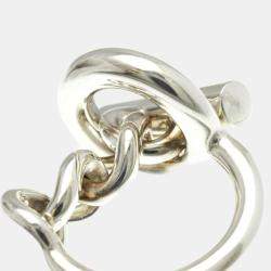 Pre Owned Hermes Croisette Silver 925 Fashion No Stone Band Ring 
