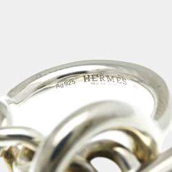 Pre Owned Hermes Croisette Silver 925 Fashion No Stone Band Ring 